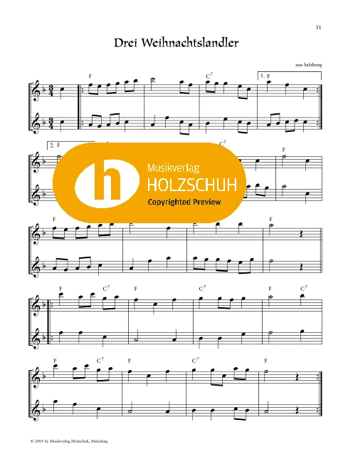 Drei Weihnachtslandler